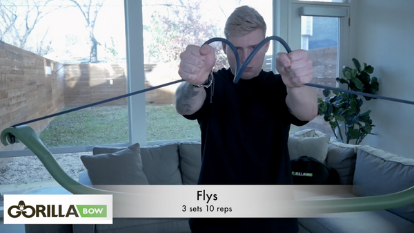 Bow and Resistance Band Chest Fly
